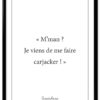 affiche-poster-citation-dikkenek-carjacker-A4-cadre