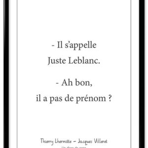 Affiche citation Diner de cons - "Leblanc"