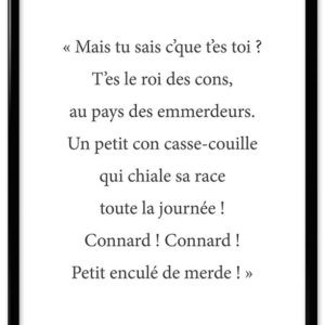 Affiche citation - "Casse couille"