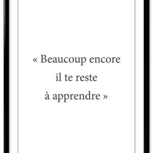 Affiche citation - "Apprendre"