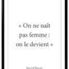 affiche-poster-citation-simone-de-beauvoir-femme-A4-cadre