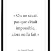 affiche-poster-citation-john-fitzgerald-kennedy-impossible-A4-cadre