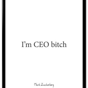 Affiche citation Mark Zuckerberg - "CEO"